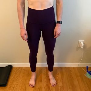 Purple lululemon leggings with side detail